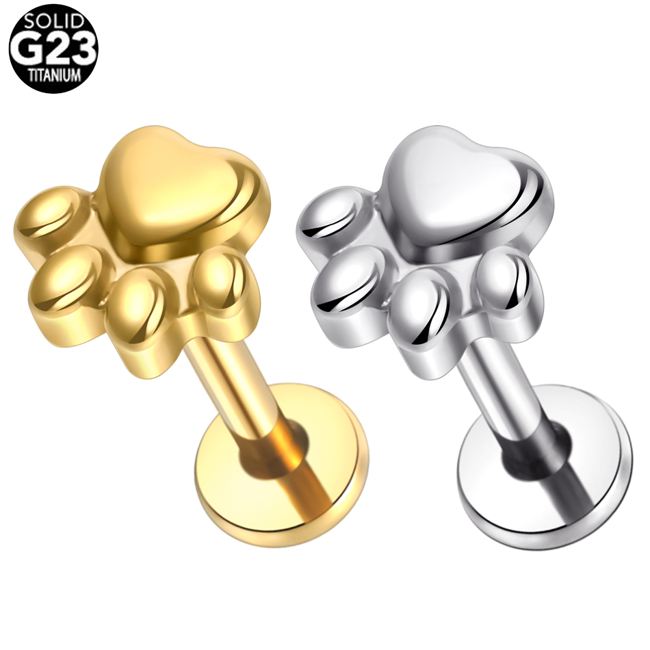 Body Jewelry Implants - Pendientes de titanio con estampado de