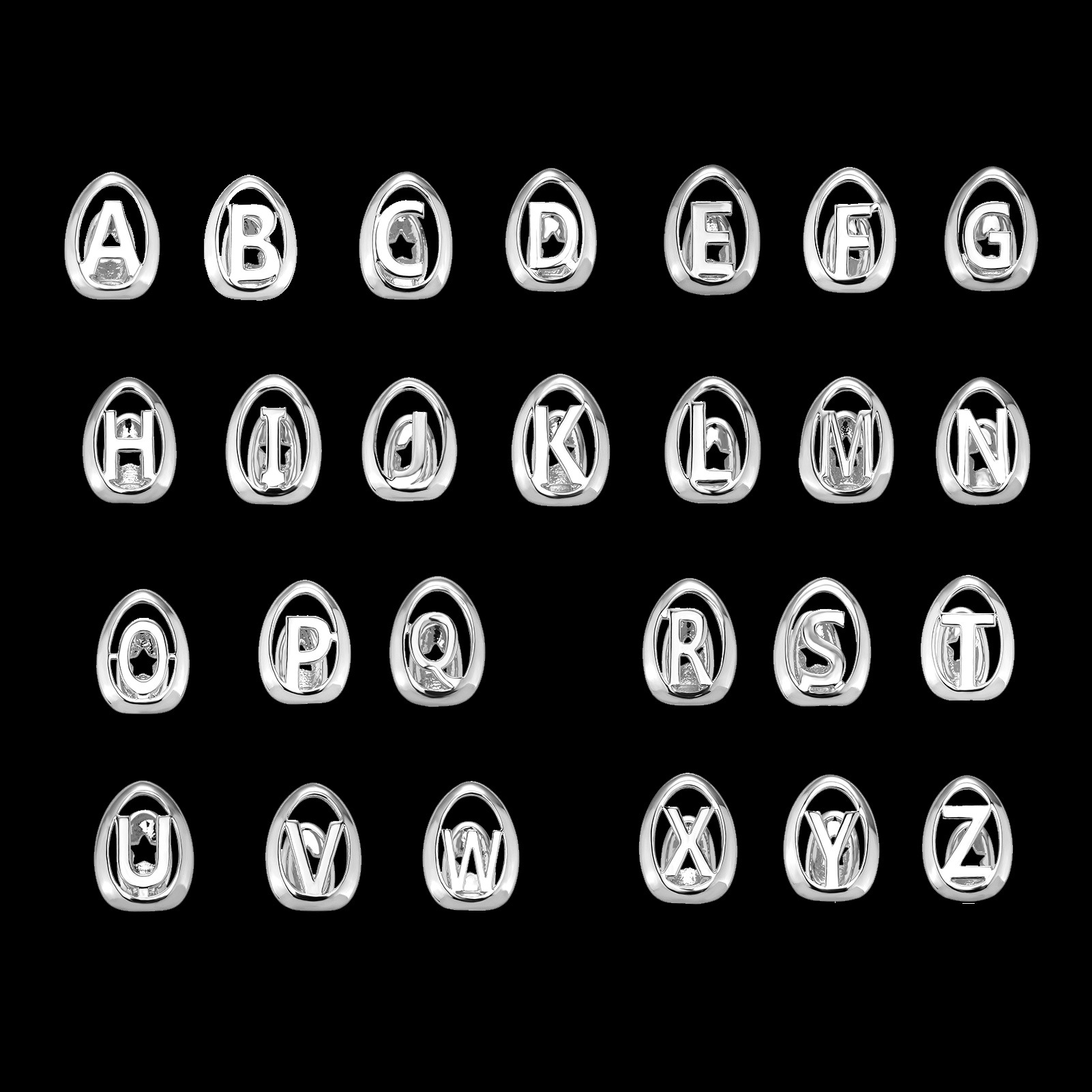 Body Jewelry For Men - YOUNGX 26 letras iniciales dientes huecos