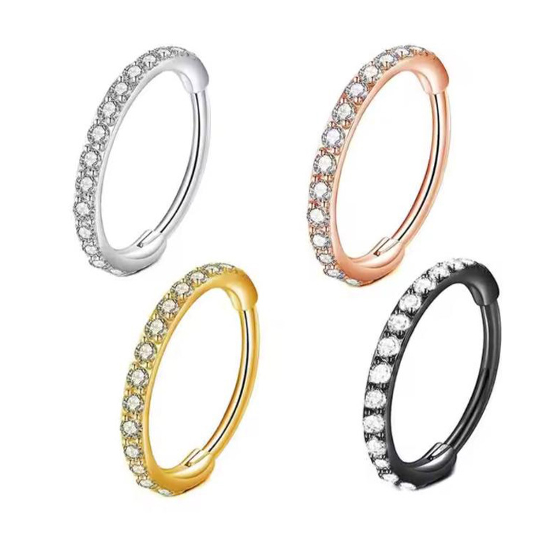 Body Jewelry And Piercing - Aro de Nariz Transparente de 16G