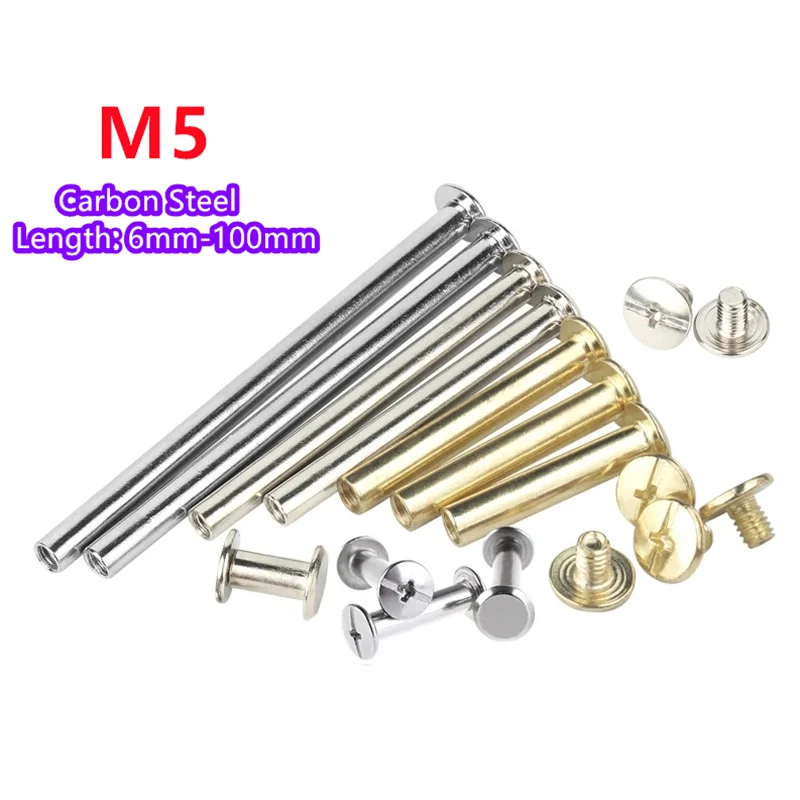 Body Jewelry Chicago - M5x5-100mm dorado plata acero al carbono