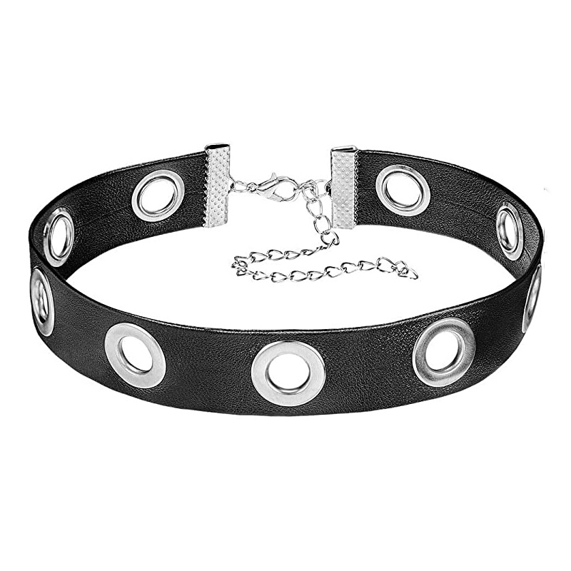 Body Jewelry Trend - Gargantilla de cuero de tendencia para