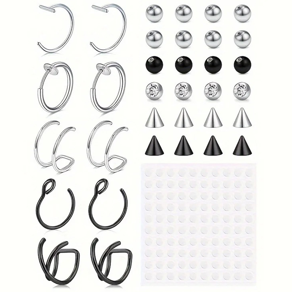 Body Jewelry And Piercing - Piercings falsos, aro de labio falso,
