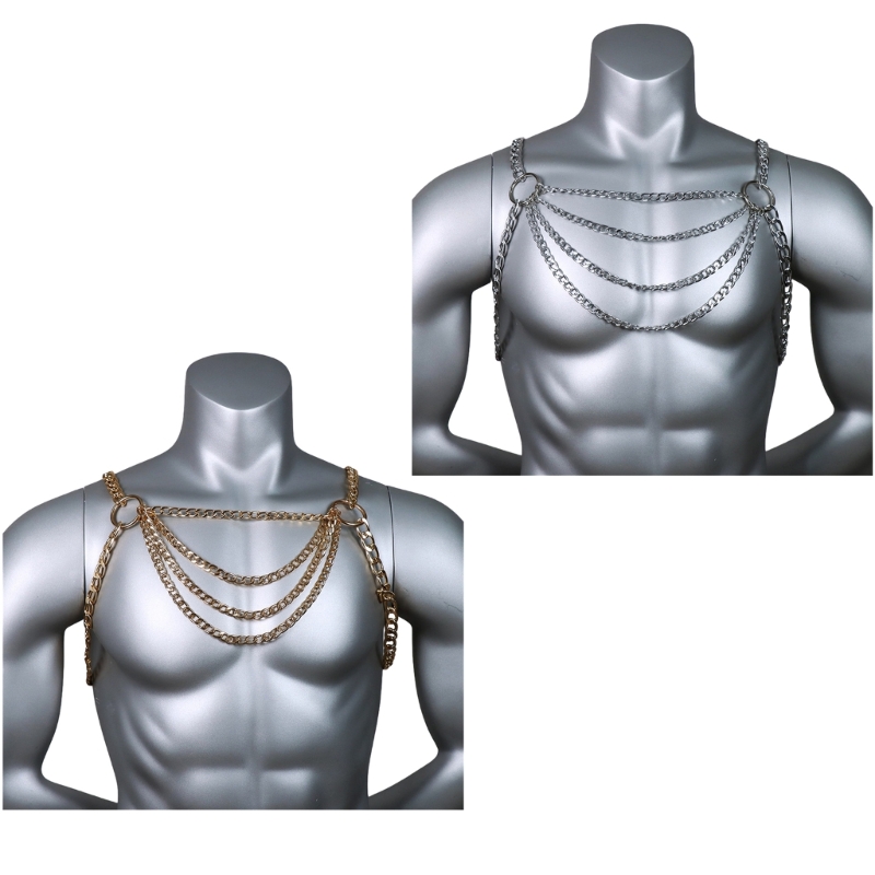 Body Jewelry For Men - Cadena Metal para pecho para hombre,
