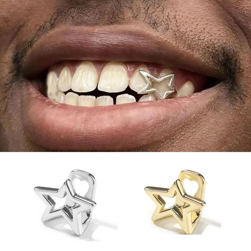 Body Jewelry For Men - Halloween Irregular hueco pentagrama estrella dientes