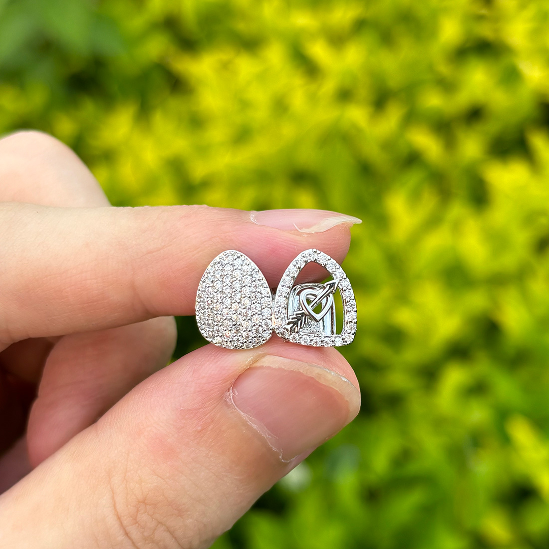 Body Jewelry For Men - RACHELZ Hip Hop doble amor corazón