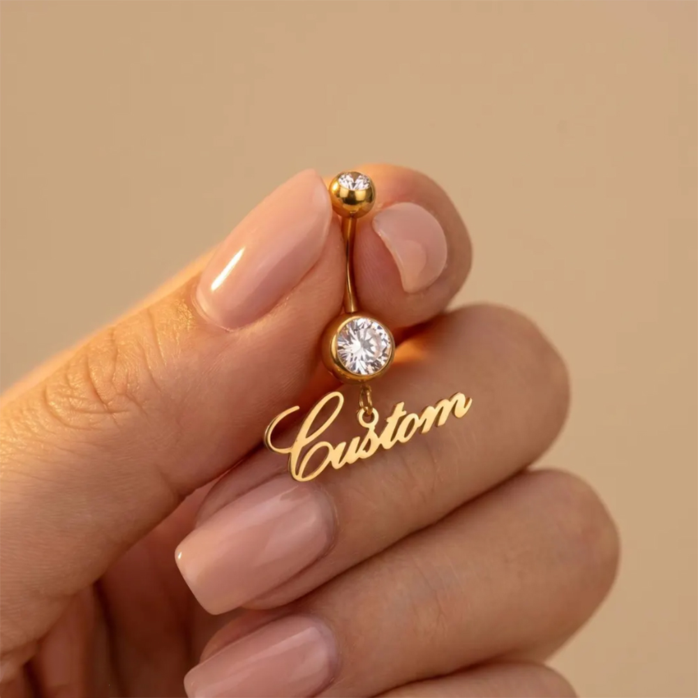 Body Jewelry Names - Piercing de Ombligo Personalizado con Nombre