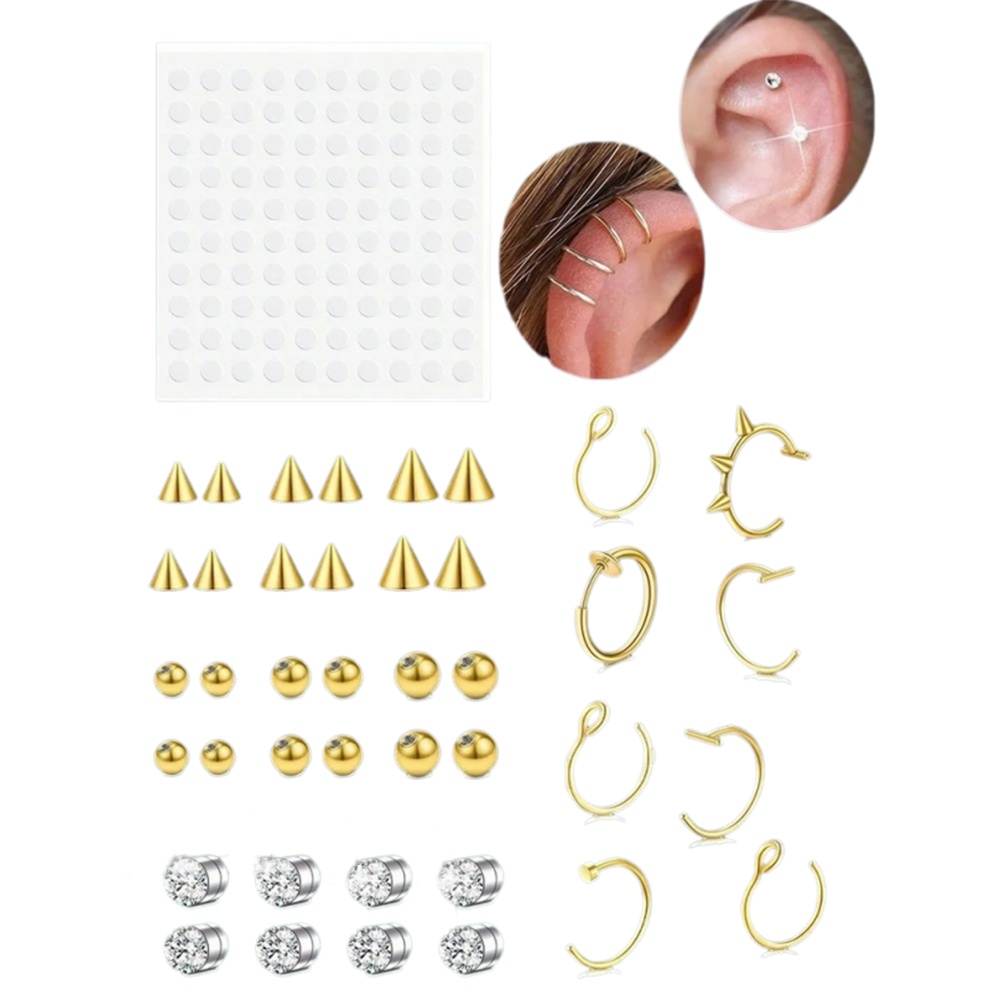 Body Jewelry And Piercing - Anillos de nariz falsos, septum falso