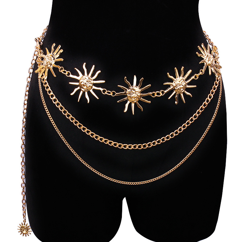 Body Jewelry Dress - Cinturones de cintura de Metal con