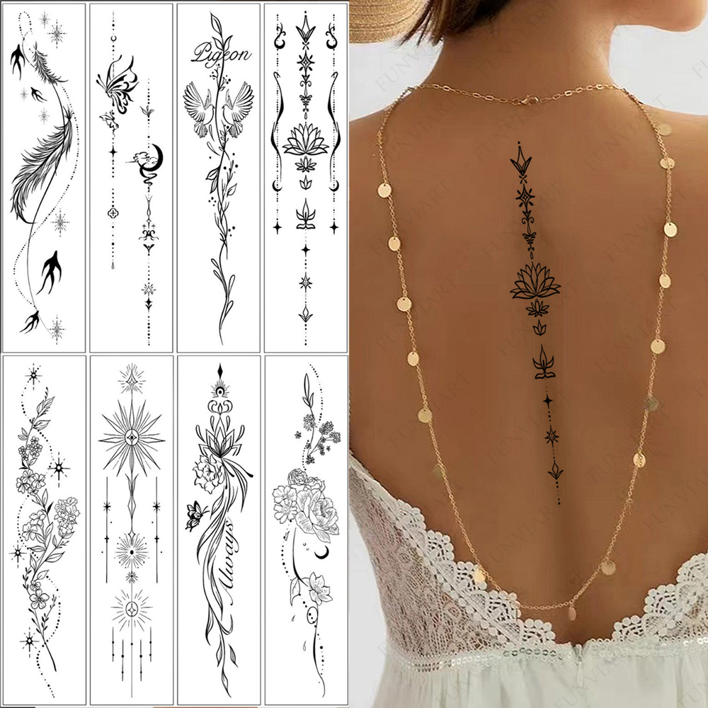Body Jewelry Tattoo - 8 Uds. Tatuaje temporal de flores