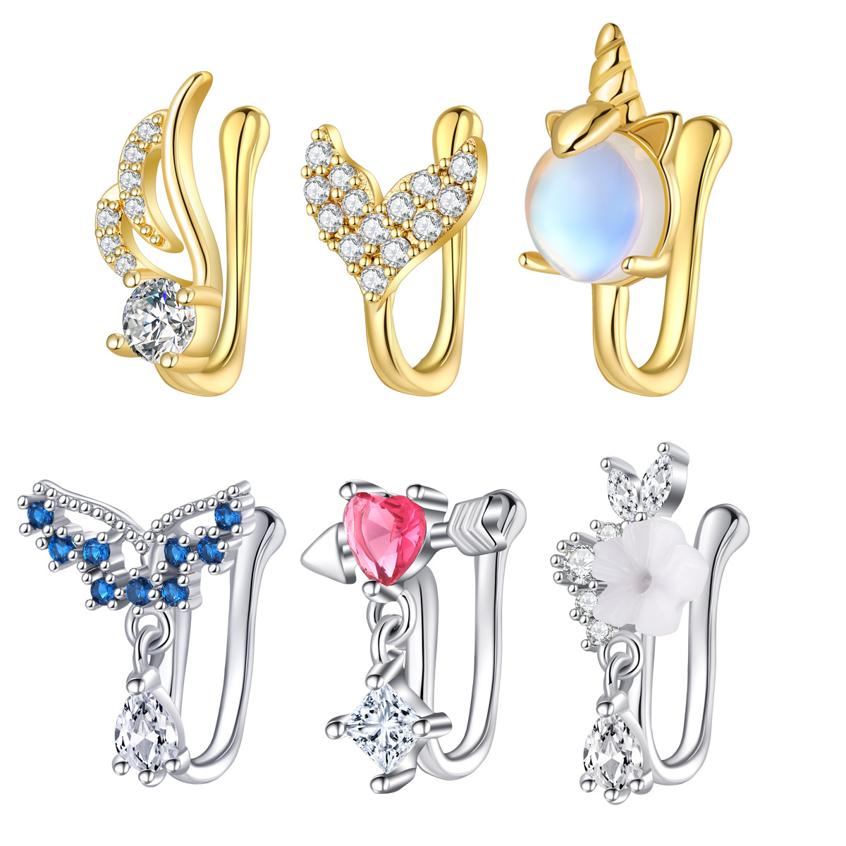 Body Jewelry And Piercing - Piercing de nariz falso para mujer,