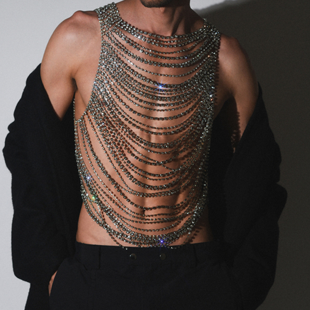 Body Jewelry For Men - Ropa interior lujosa ostentosa con cadena