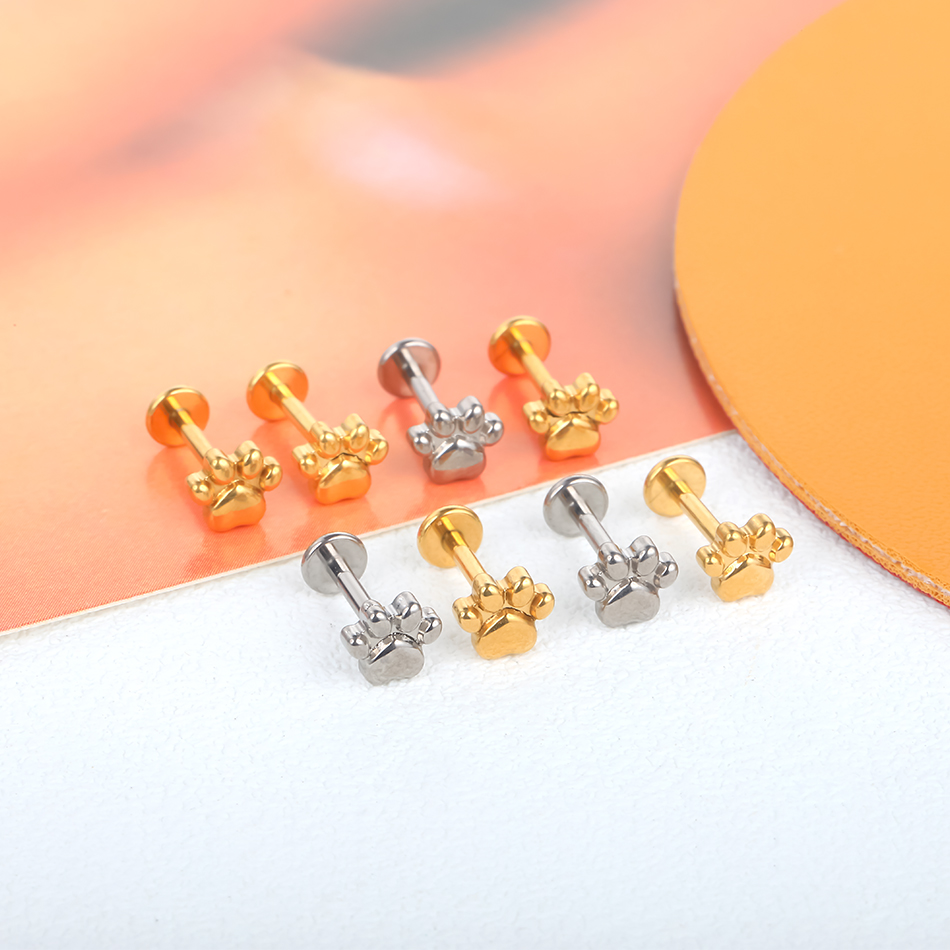 Pendientes de titanio con esta - Body Jewelry Implants reseña y precio