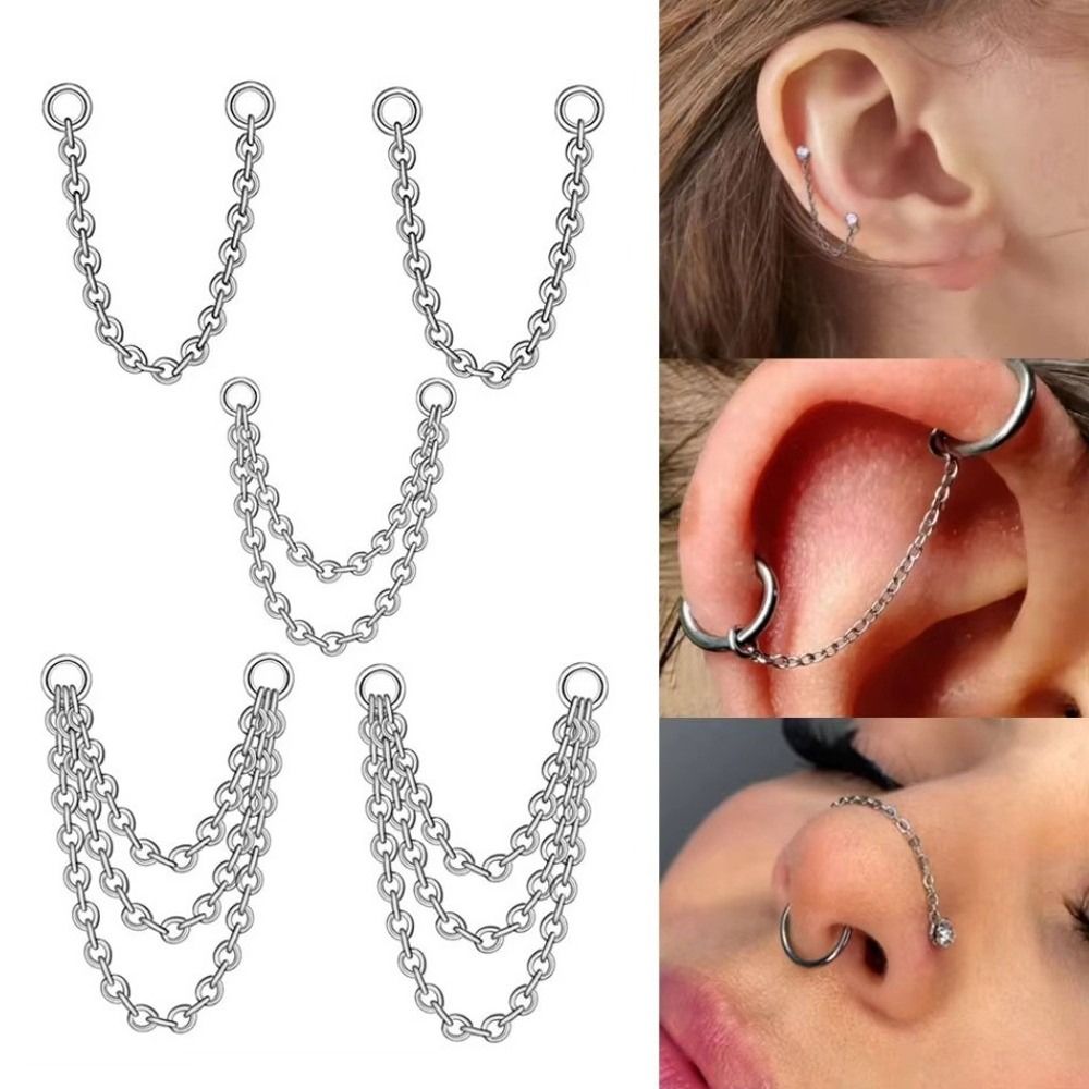 Cadena de titanio para nariz,  - Body Jewelry And Piercing reseña y precio
