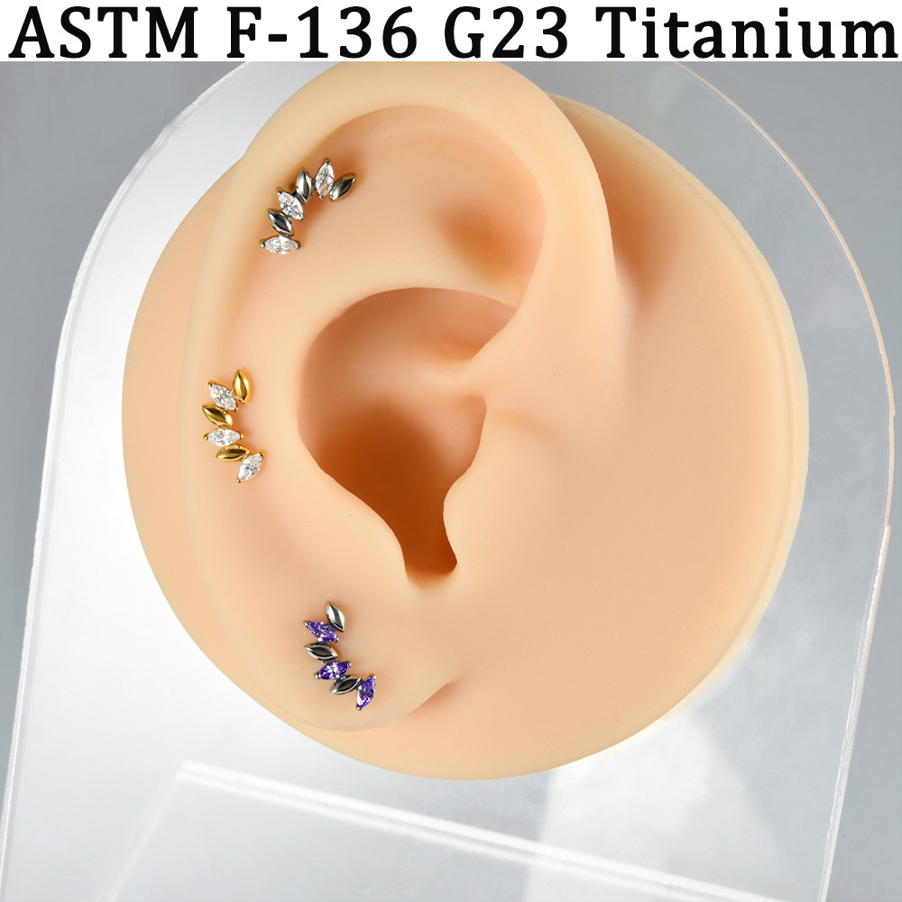 5-1 Piezas CZ 5/6 Labret Marqu - Body Jewelry Implants reseña y precio
