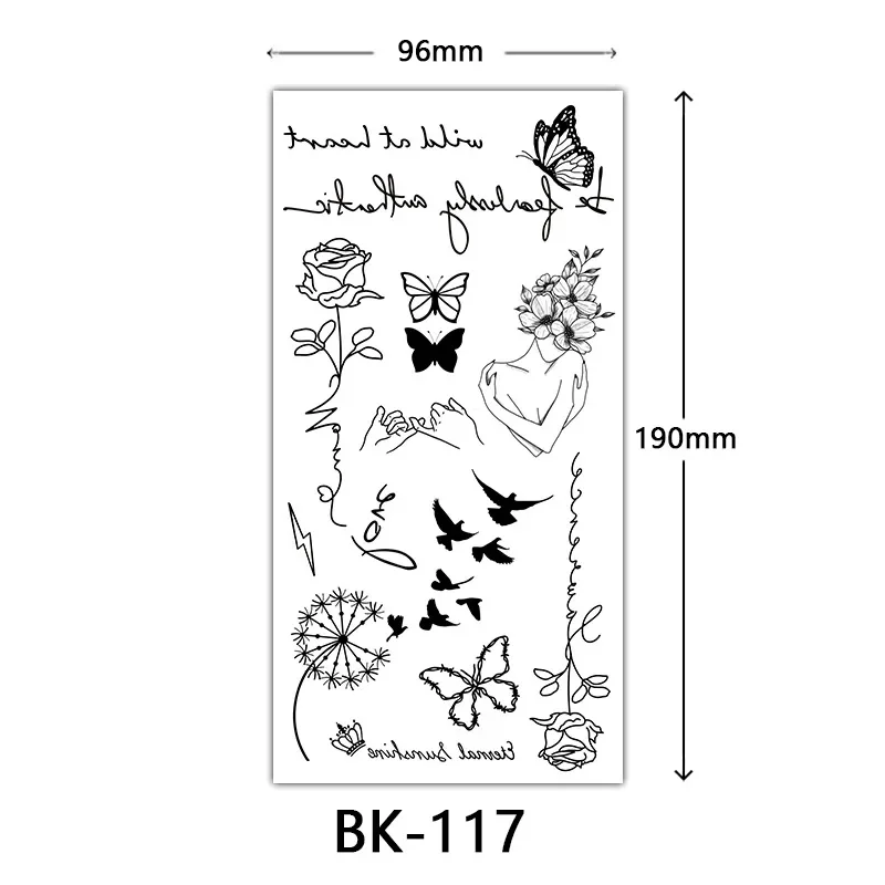 Tatuaje falso de mariposa para - Body Jewelry Tattoo reseña y precio