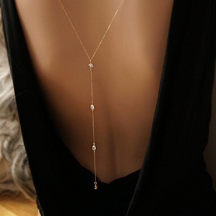 Nuevo collar de cadena trasera - Body Jewelry Art reseña y precio