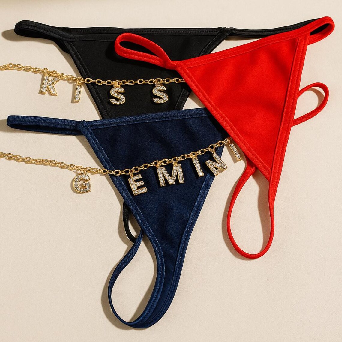 Tanga de cadena personalizada  - Body Jewelry Names reseña y precio