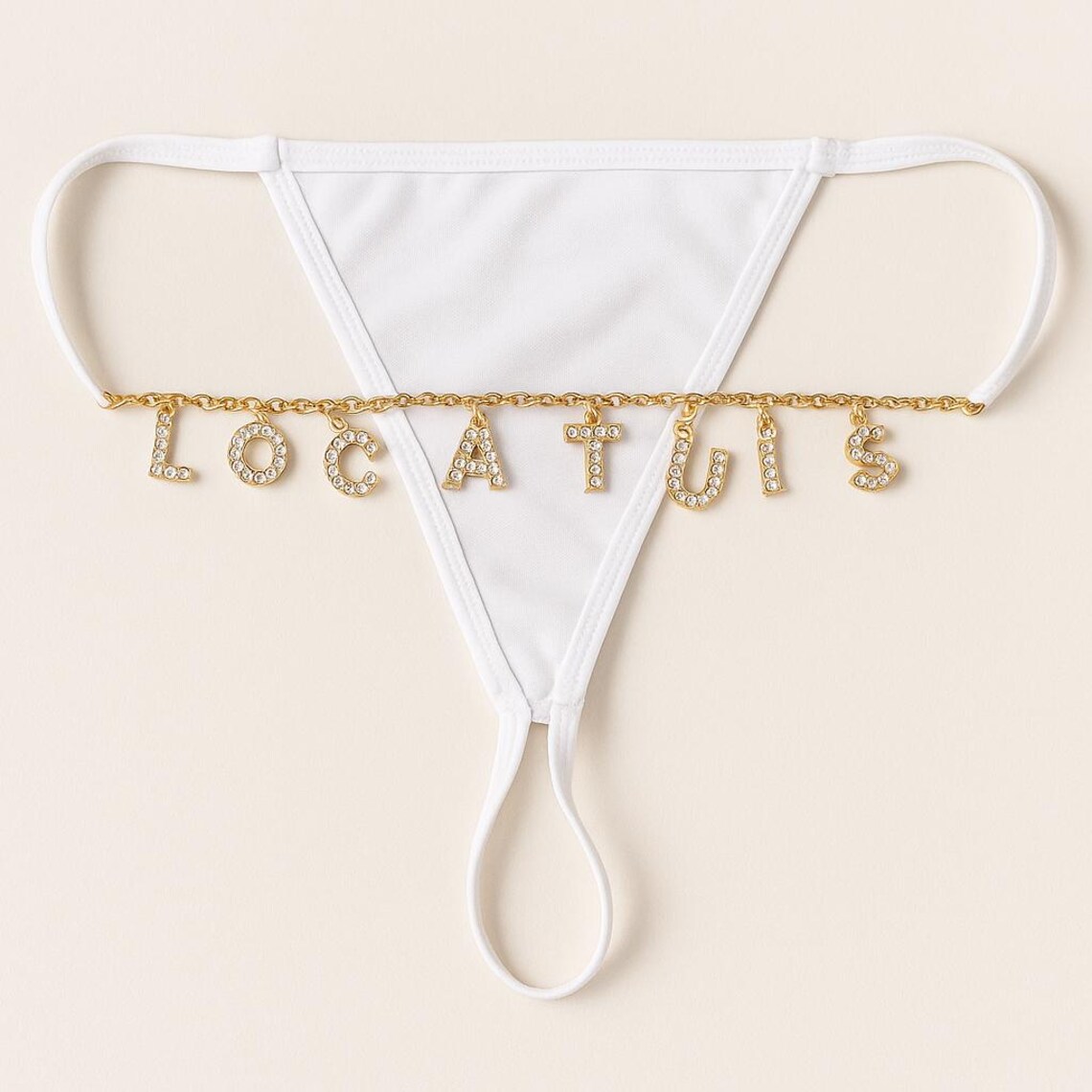 Tanga de cadena personalizada  - Body Jewelry Names reseña y precio