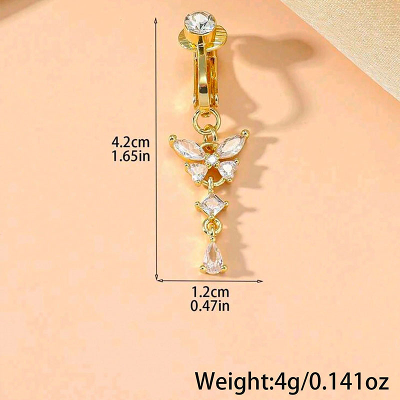 Anillo de Ombligo Falso con Di - Body Jewelry And Piercing reseña y precio