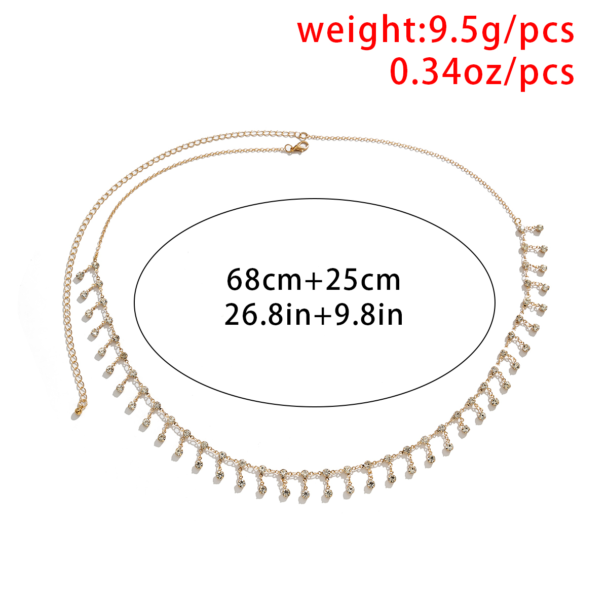 Cadena de cintura con borlas p - Body Jewelry Art reseña y precio