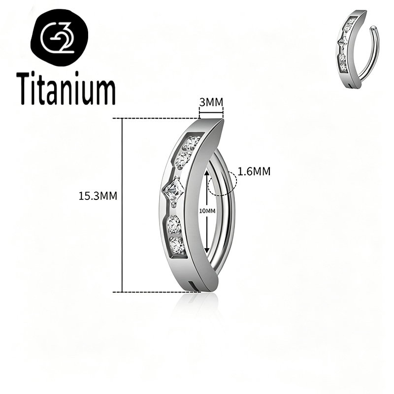 Anillo de ombligo de titanio A - Body Jewelry Implants reseña y precio