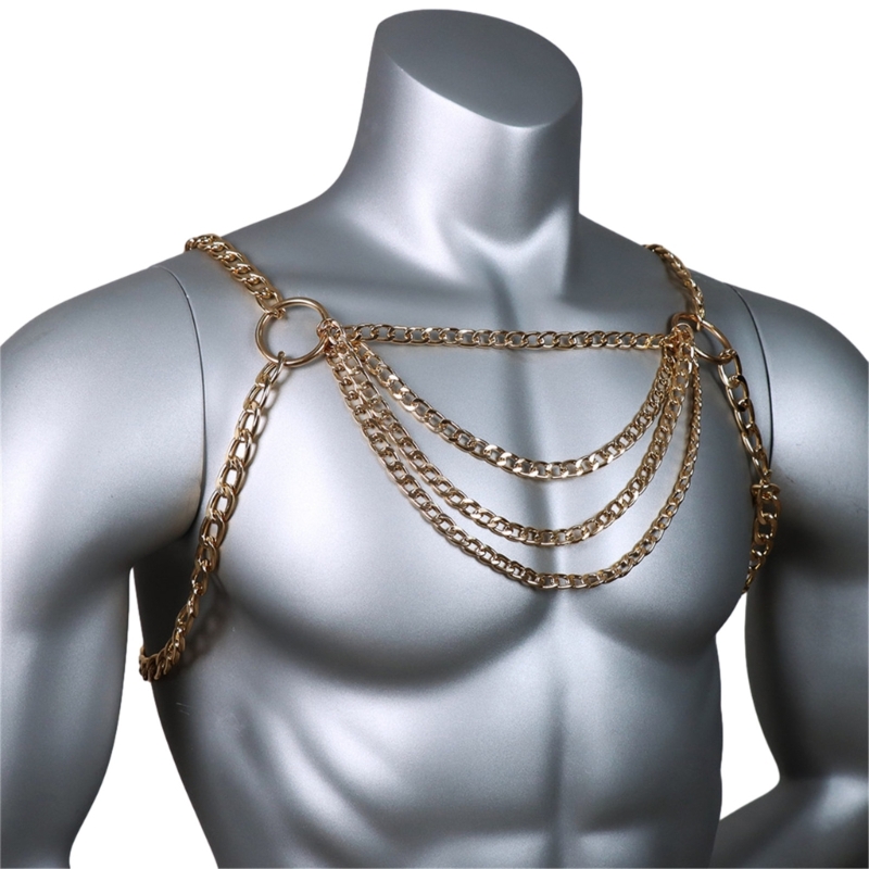 Cadena Metal para pecho para h - Body Jewelry For Men reseña y precio