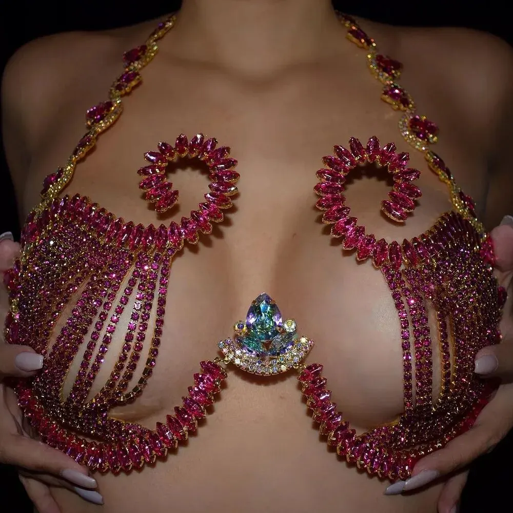 Rave soporte de pecho de crist - Body Jewelry Dress reseña y precio