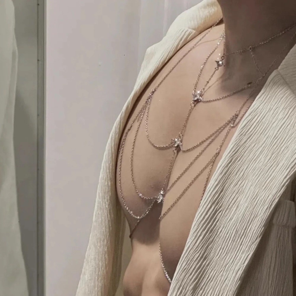 Cadena de Pecho con Brillantes - Body Jewelry Trend reseña y precio