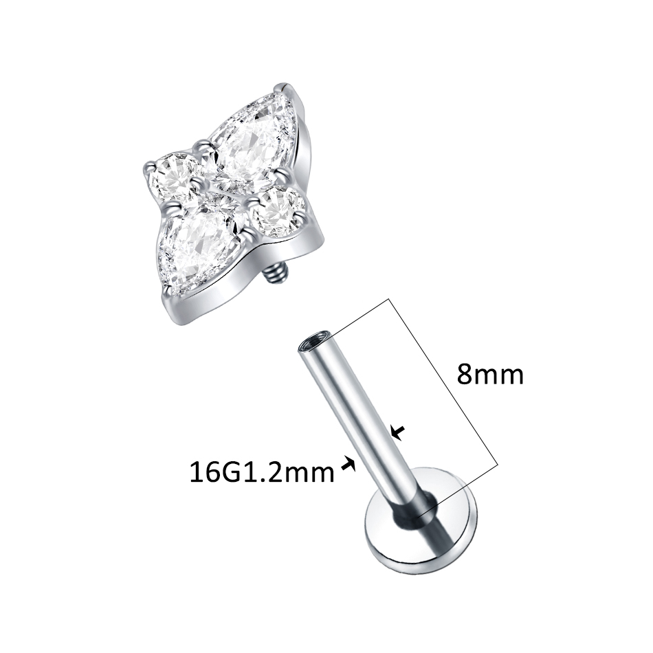 Pendientes de titanio Labret p - Body Jewelry Trend reseña y precio
