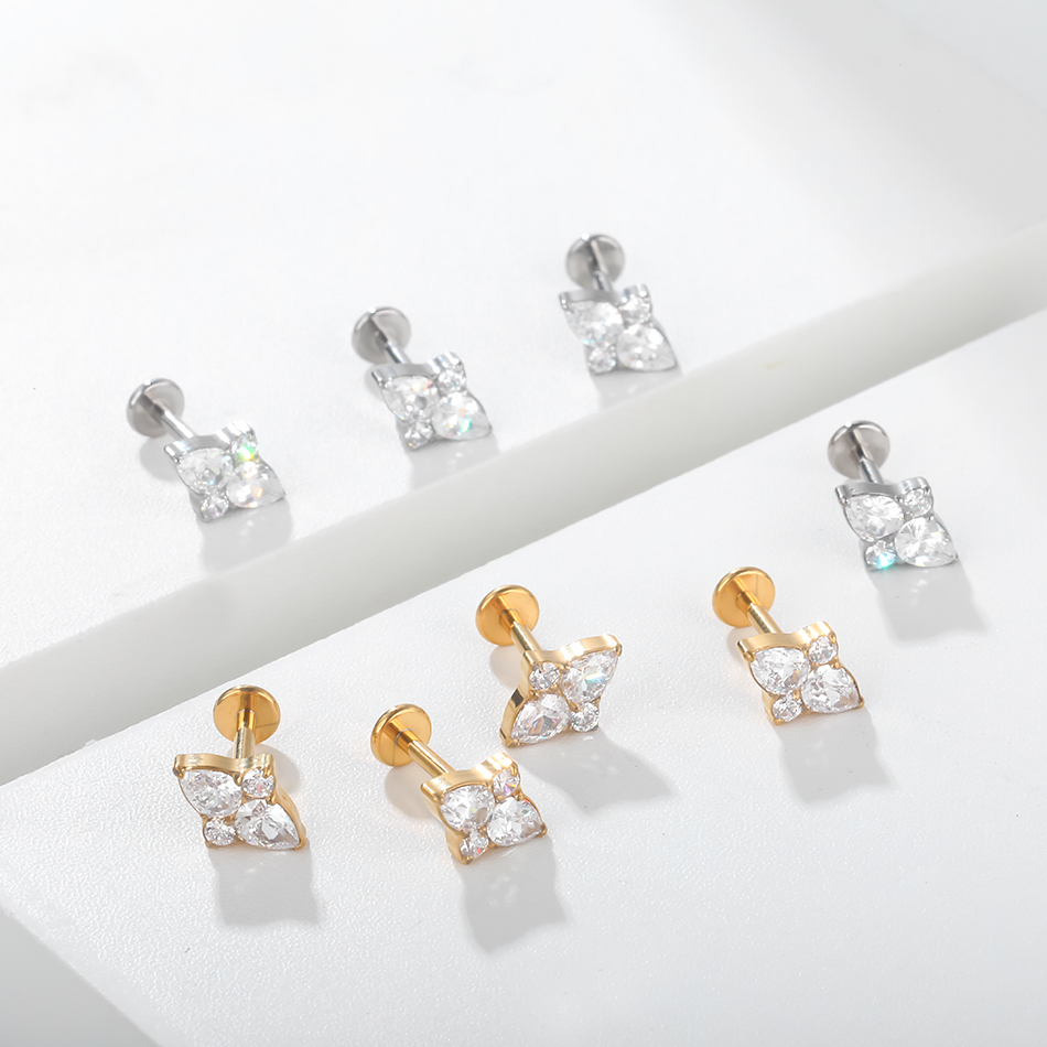 Pendientes de titanio Labret p - Body Jewelry Trend reseña y precio