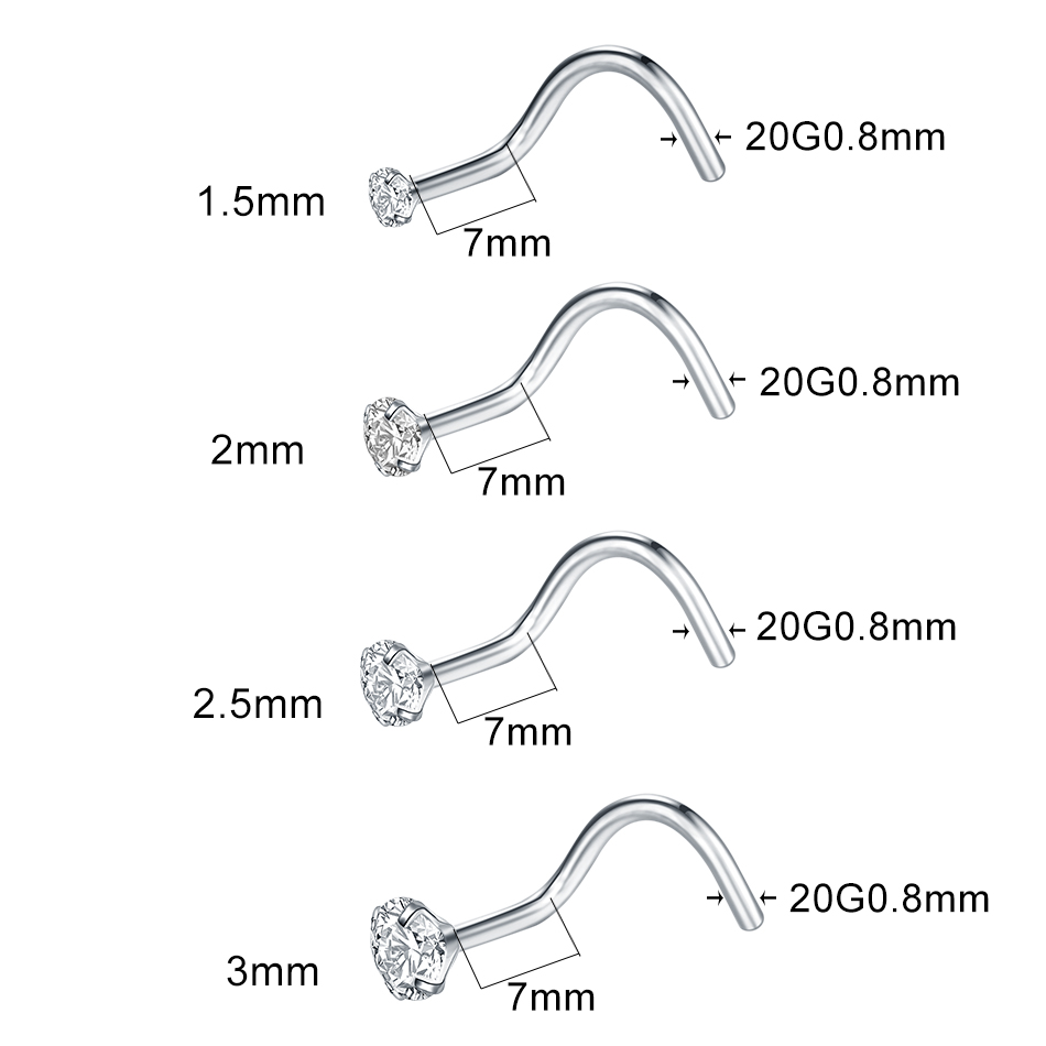 1/5 piezas Piercing de Nariz d - Body Jewelry Implants reseña y precio