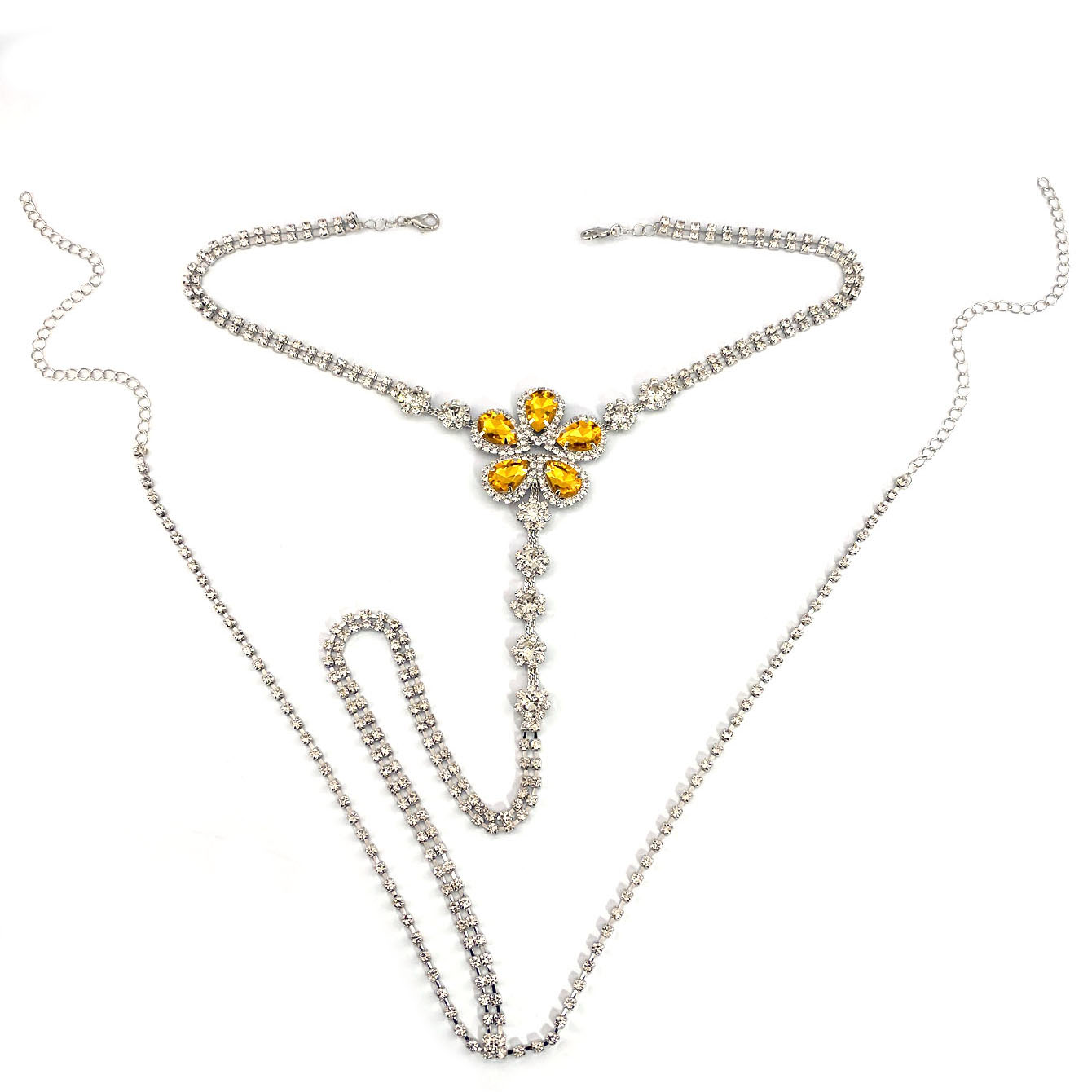 Conjunto de Tanga de diamantes - Body Jewelry Art reseña y precio
