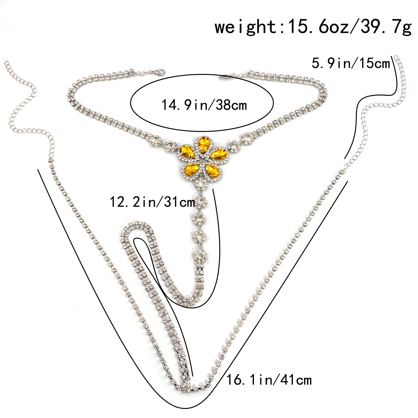 Conjunto de Tanga de diamantes - Body Jewelry Art reseña y precio