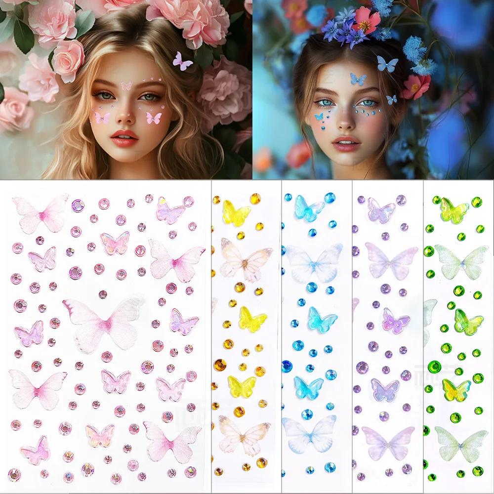 1 hoja ojos cara maquillaje ma - Body Jewelry Art reseña y precio