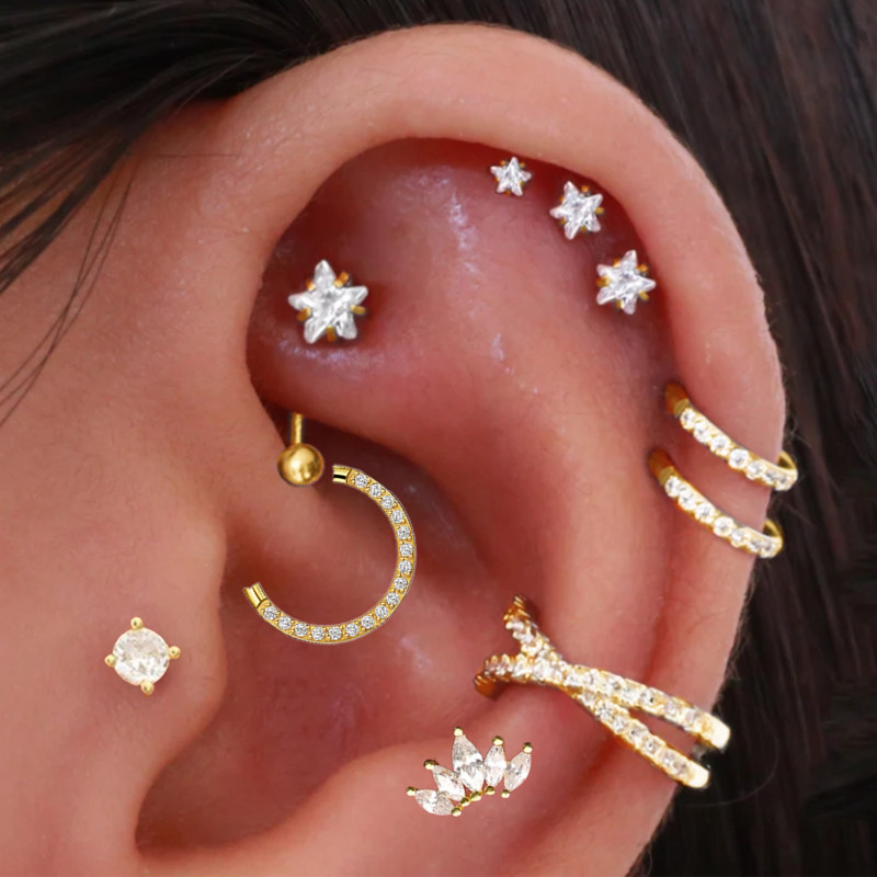Pendientes de estrella con Pie - Body Jewelry Trend reseña y precio